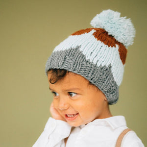 The Blueberry Hill - Scallop Hat - Gray/Blue/Cinnamon