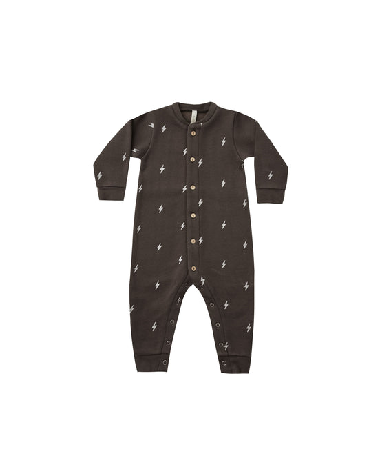 Rylee + Cru - Lightning Bolts Button Down Jumpsuit - Vintage Black
