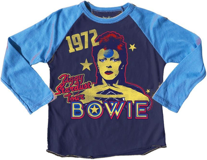 Rowdy Sprout - Bowie Recycled Raglan Tee - Moody Blue