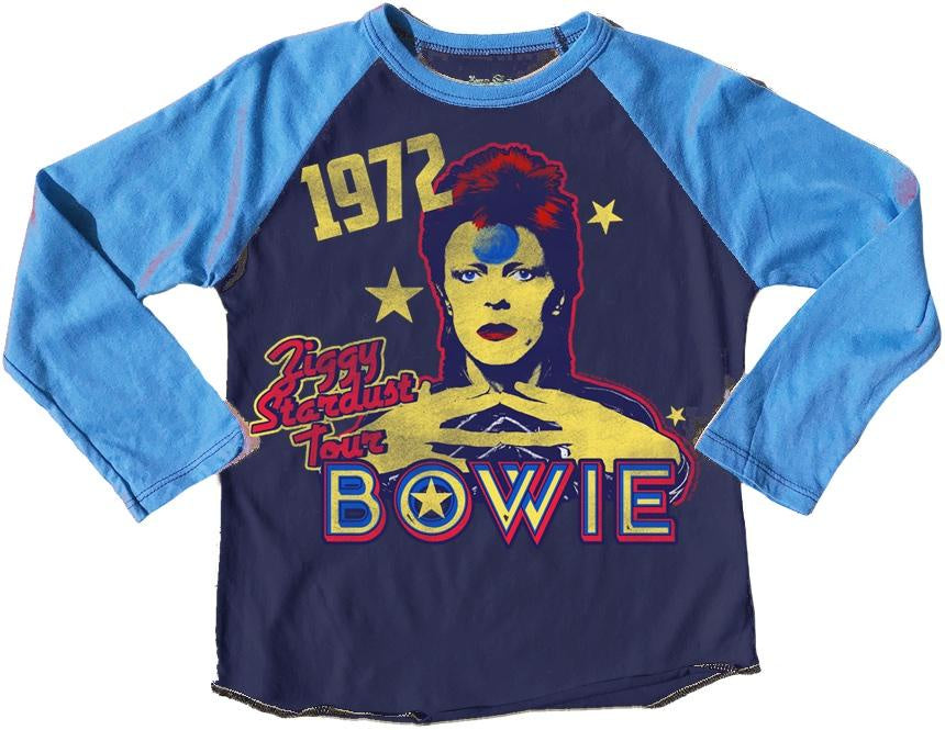 Rowdy Sprout - Bowie Recycled Raglan Tee - Moody Blue