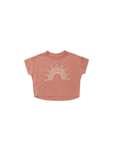 Rylee + Cru - Boxy Tee Rainbow - Lipstick