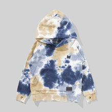 Load image into Gallery viewer, Munsterkids - Branded Hoody - Mid Blue/Dk Denim/Tan Dye