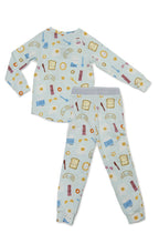 Load image into Gallery viewer, Loulou Lollipop - 2-pc Pajamas in TENCEL - Breakfast Blue
