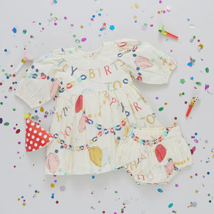 Pink Chicken - Baby Girls Brooke Dress Set - Birthday Garland