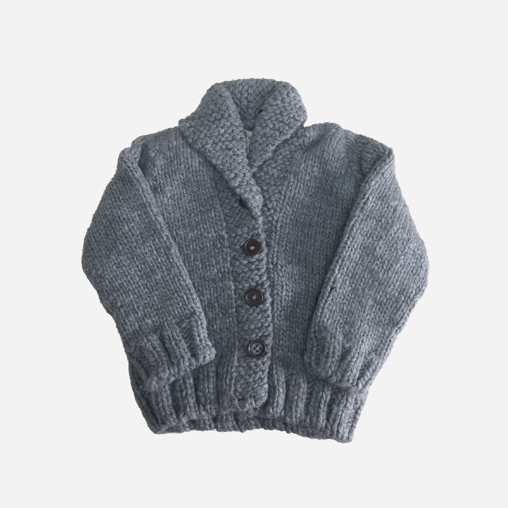 The Blueberry Hill - Button Up Sweater - Zinc