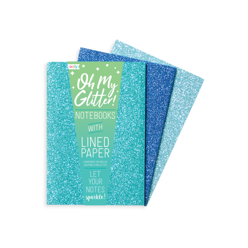 Oh My Glitter! Notebooks: Aquamarine & Saphire Set of 3