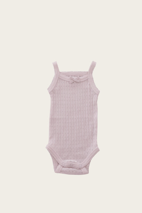Jamie Kay - Organic Pointelle Singlet Bodysuit - Old Rose