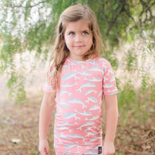 Load image into Gallery viewer, Sweet Bamboo - Big Kid Pj&#39;s Short Sleeve/Long Pant - Pink Whale