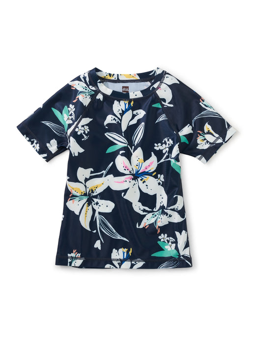 Tea Collection - Short Sleeve Rash Guard - Tropical Lilies