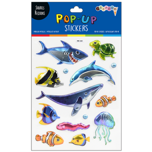 Iscream - Sharks Pop-Up Stickers