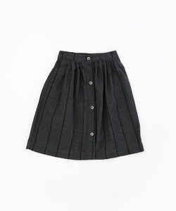 Play Up - Recycled Pleated Button Detail Skirt - Ruler