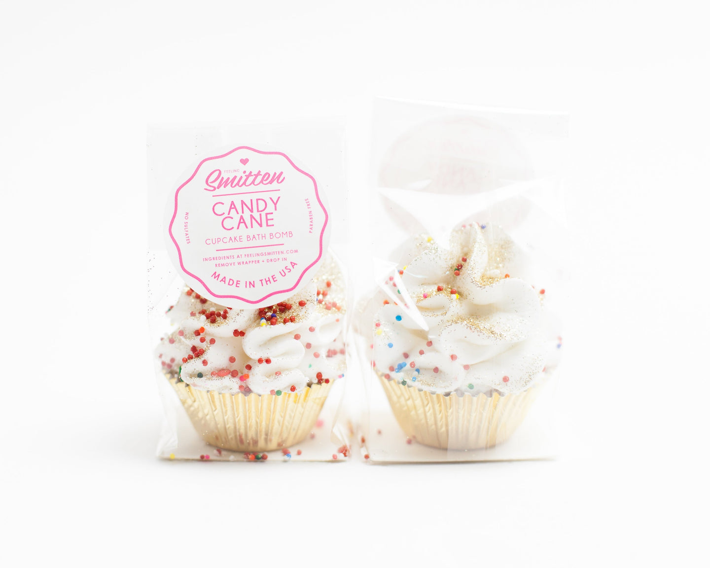 Feeling Smitten - Mini Candy Cane Cupcake Bath Bomb