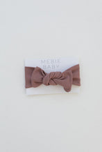Load image into Gallery viewer, Mebie Baby - Dusty Rose Organic Cotton Ribbed Head Wrap