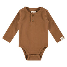 Load image into Gallery viewer, Babyface - Organic Long Sleeve Bodysuit - Chocolate