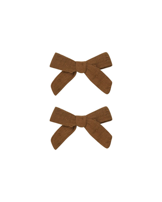 Rylee + Cru - Bow w/ Clip Set of 2 - Chocolate