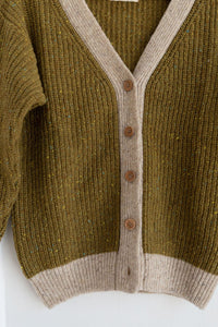 Fin & Vince - Chunky Cardigan - Chartreuse