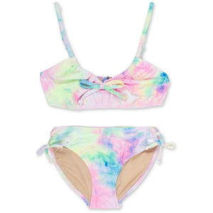 Shade Critters - Two Piece Cinched Bikini -  Neon Tie Dye