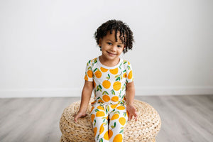 Little Sleepies - Clementines Two-Piece Short Sleeve Bamboo Viscose Pajama Set