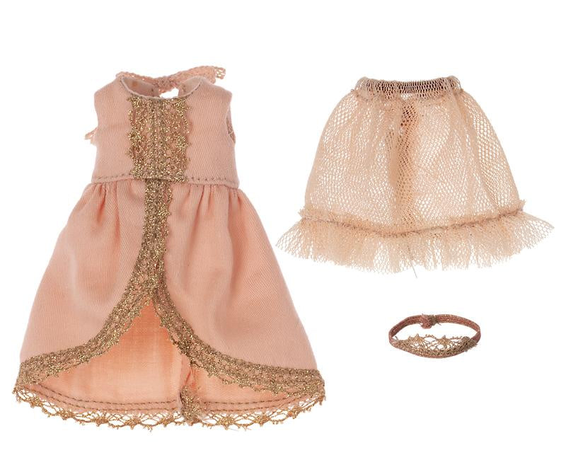 maileg princess dress Maileg Princess Tulle Dress Melon  2-3yrs Soft & Dreamy Style  Nordic  Fusion Store