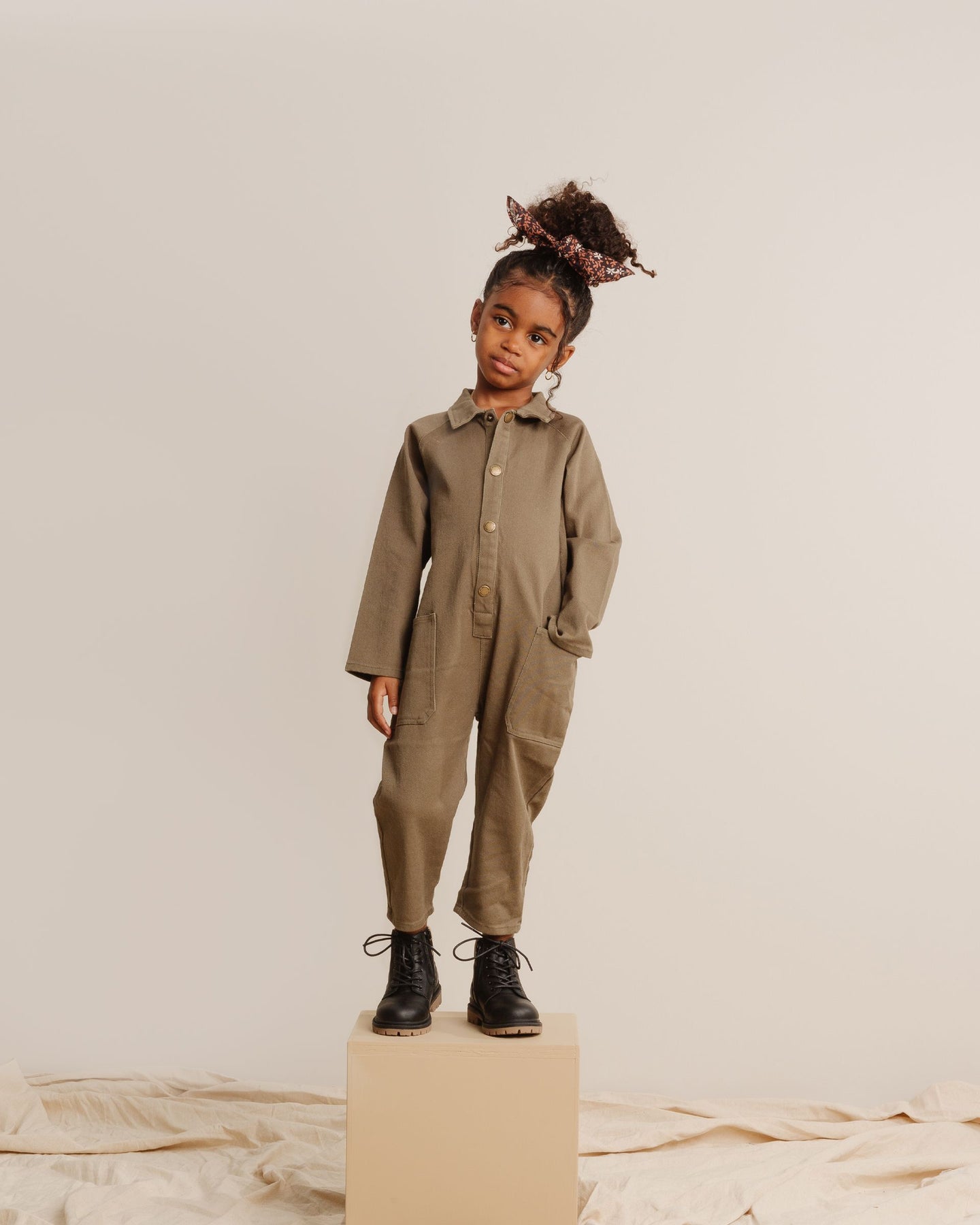 Rylee + Cru - Coverall Jumpsuit - Olive