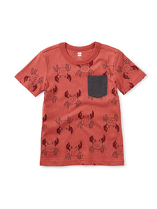 Tea Collection - Printed Pocket Tee - Dancing Crabs