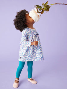 Tea Collection - Ruffle Empire Baby Dress - Crayon Chrysanthemum