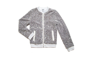 MIA New York - Crystal Sequin Jacket - Gray