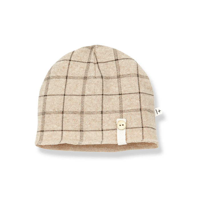 1 + in the family - Honore Plaid Beanie - Cream