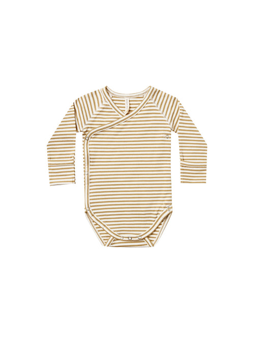 Quincy Mae - Side-Snap Bodysuit - Gold Stripe