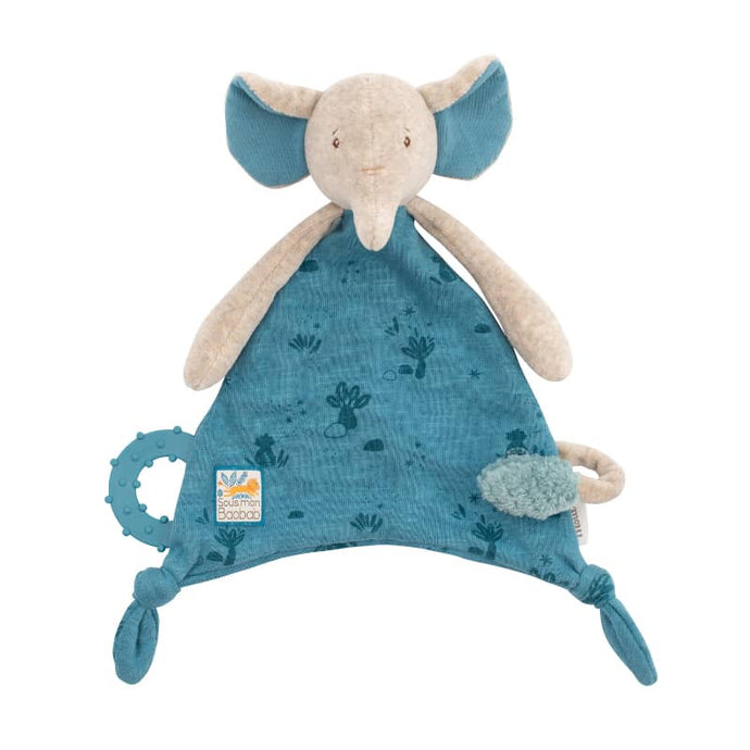 Moulin Roty - Bergamote The Elephant Lovey w/ Pacifier Holder