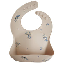 Load image into Gallery viewer, Mushie - Silicone Baby Bib - Lilac Flowers