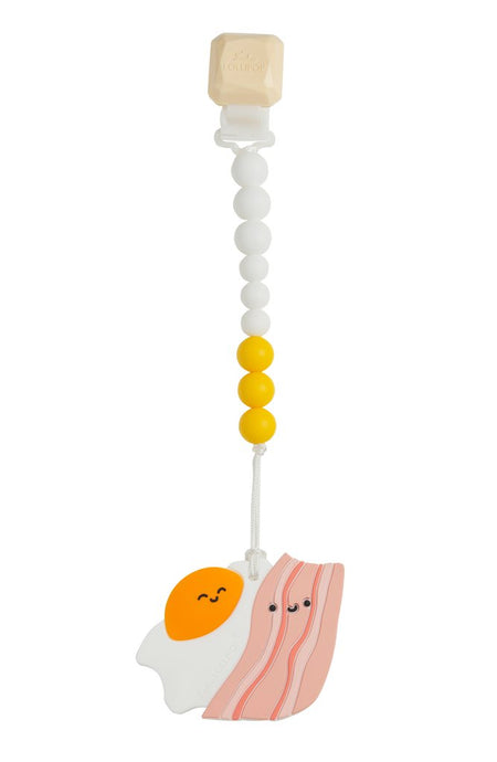 Loulou LOLLIPOP - Silicone Teether Set - Bacon and Egg