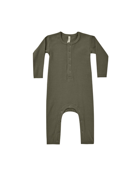 Quincy Mae - Ribbed Baby Jumpsuit - Forest