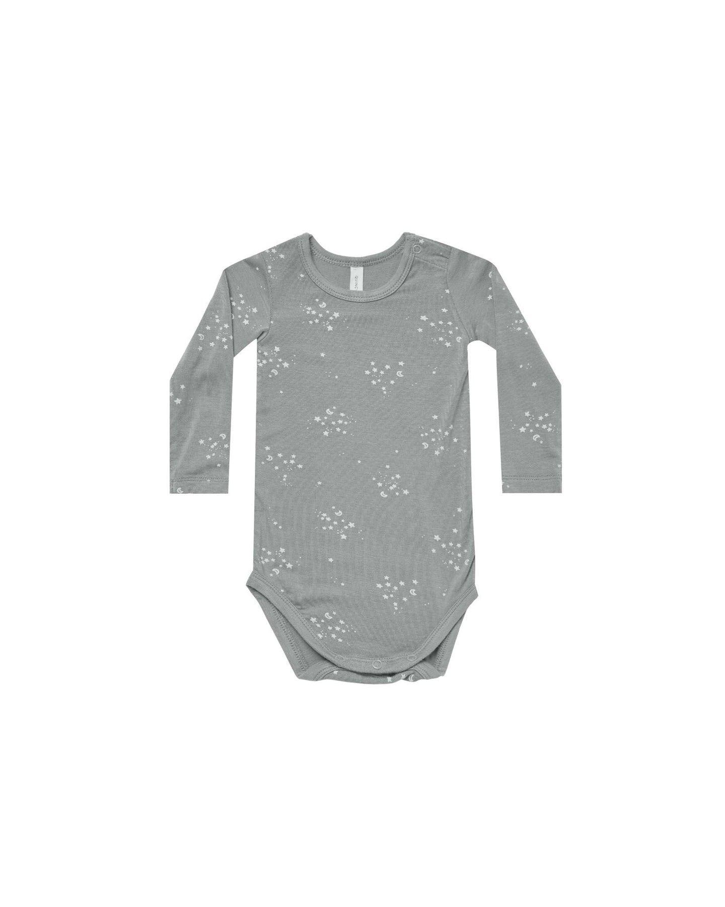 Quincy Mae - Twinkle Bamboo Long Sleeve Bodysuit - Dusty Blue