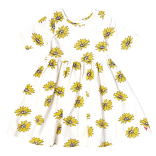 Load image into Gallery viewer, Pink Chicken - Girls Organic Steph Dress - Floating Daisy