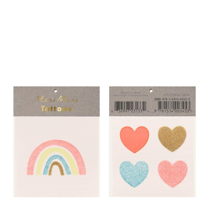 Meri Meri - Rainbow & Hearts Small Tattoos 2