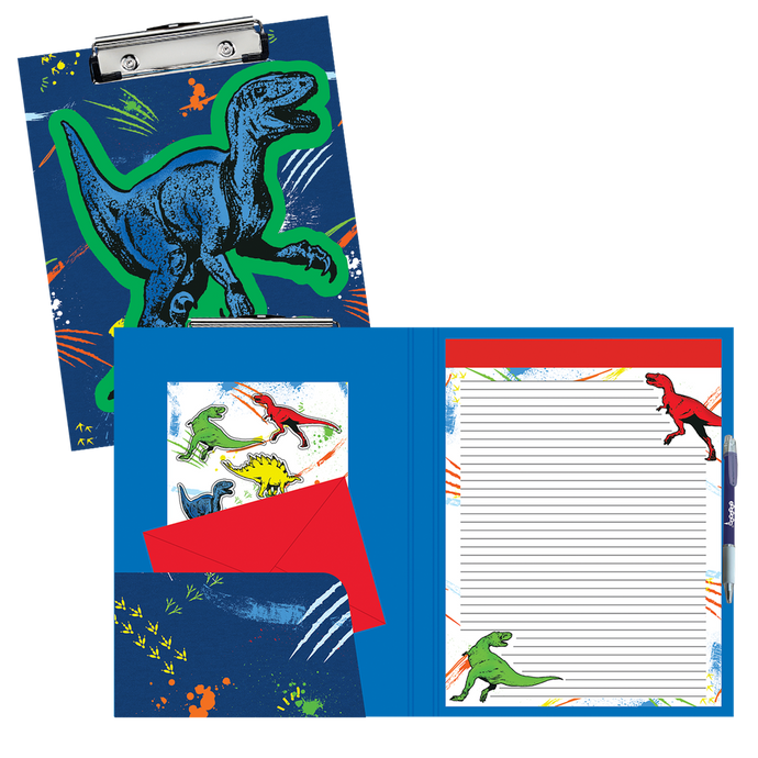 Iscream - Dinosaur Tracks Glow Clipboard Set