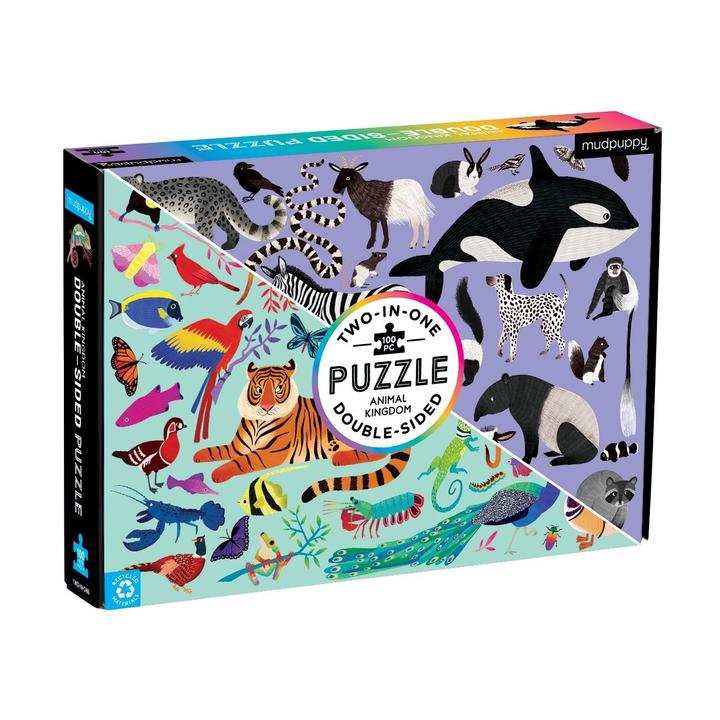 Mudpuppy - Animal Kingdom Double Sided Puzzle