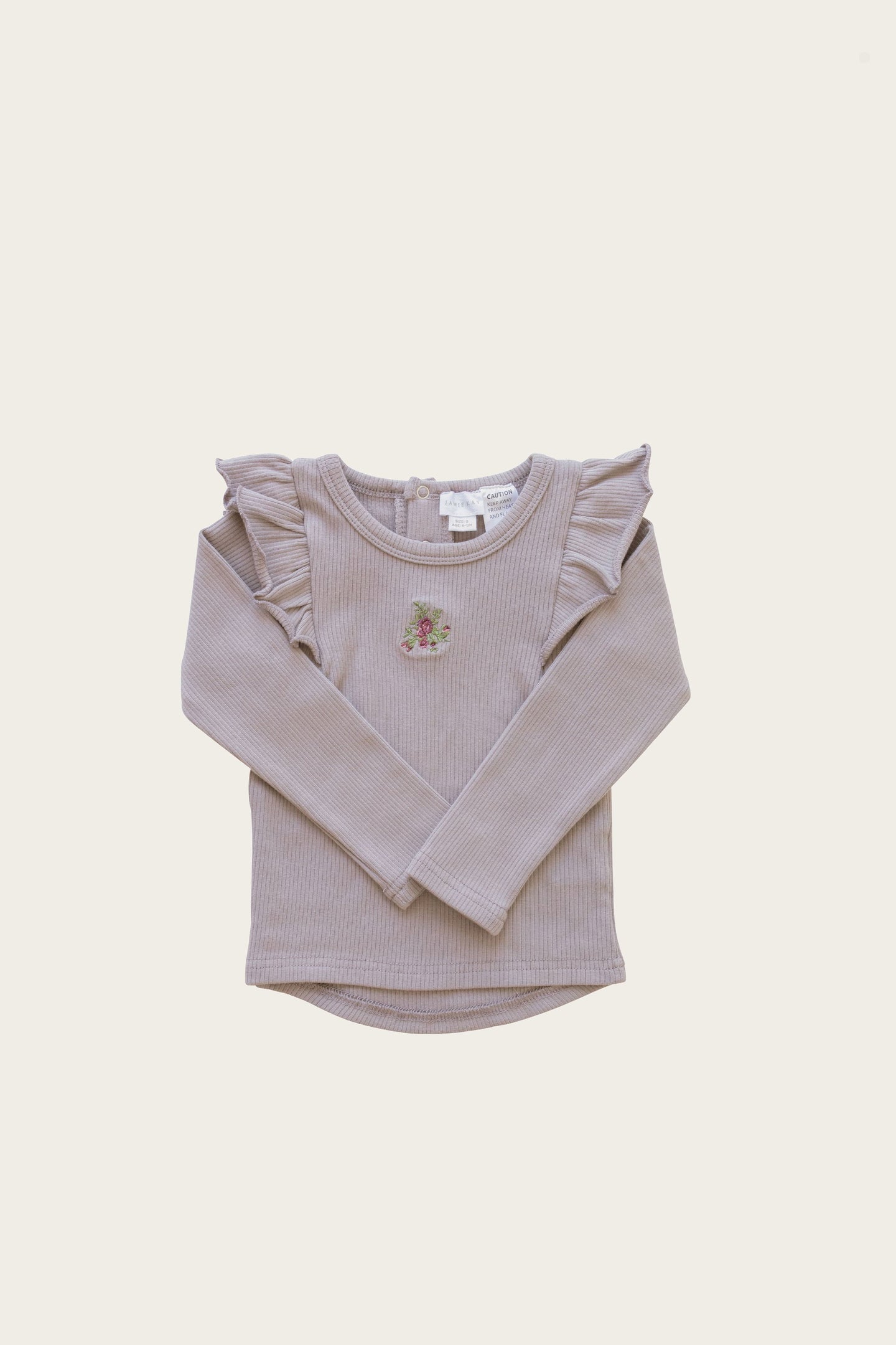 Jamie Kay Organic Cotton Muslin Long Sleeve Top in Ash Pink