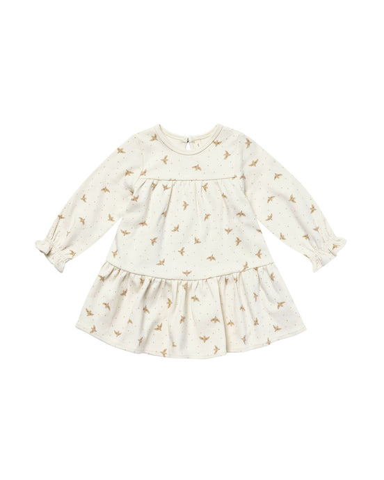Quincy Mae - Tiered Jersey Dress - Doves