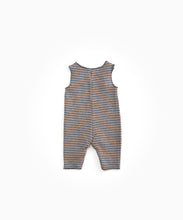 Load image into Gallery viewer, Play Up - Organic Cotton Striped Dungarees - Cherry Tree