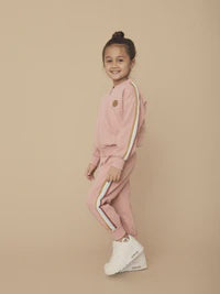 Huxbaby - Organic Retro Track Jacket - Dusty Rose