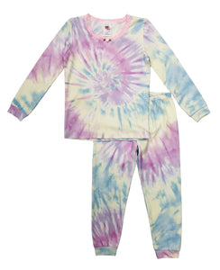 Esme - Shimmer Tie Dye Full Length Pajama Set