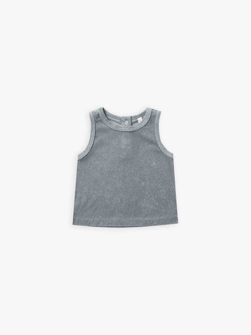 Quincy Mae - Organic Terry Tank -  Ocean
