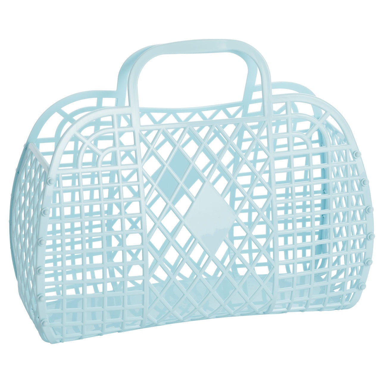 Retro Basket - Large Blue