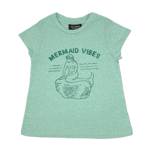 Mermaid Vibes Girls Crew Tee - Tri Seafoam