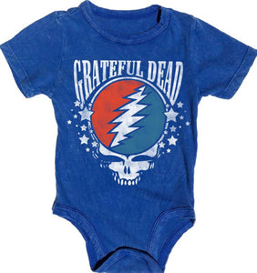 Rowdy Sprout - Grateful Dead Simple Onesie - Royal Blue