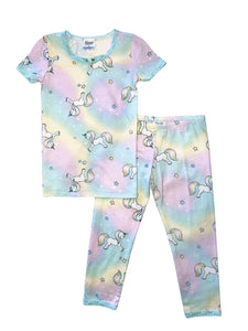 Esme - Unicorns Short Sleeve & Leggings Pajama Set