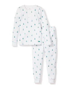 Petite Plume - 100% Pima Cotton Evergreen Trees Pajama