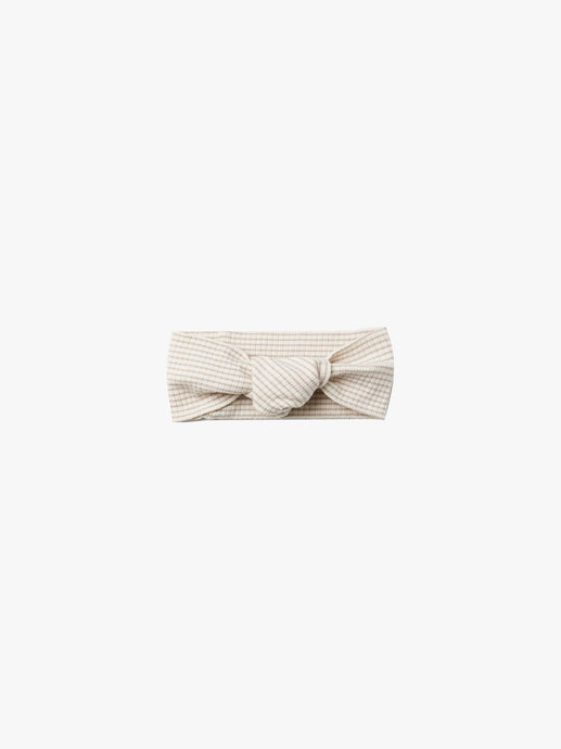 Quincy Mae - Organic Knotted Headband - Ash Stripe